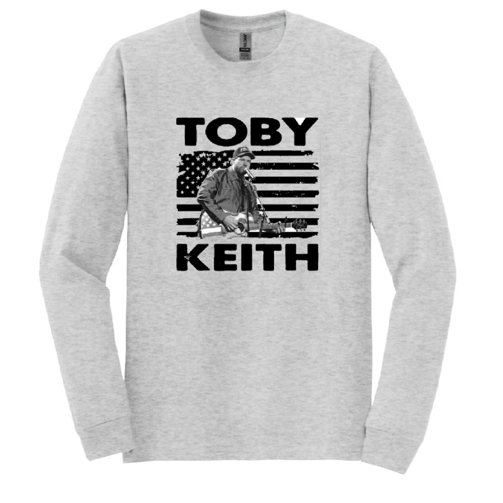 Toby keith long sleeve shirt country legend cowboy popular American flag